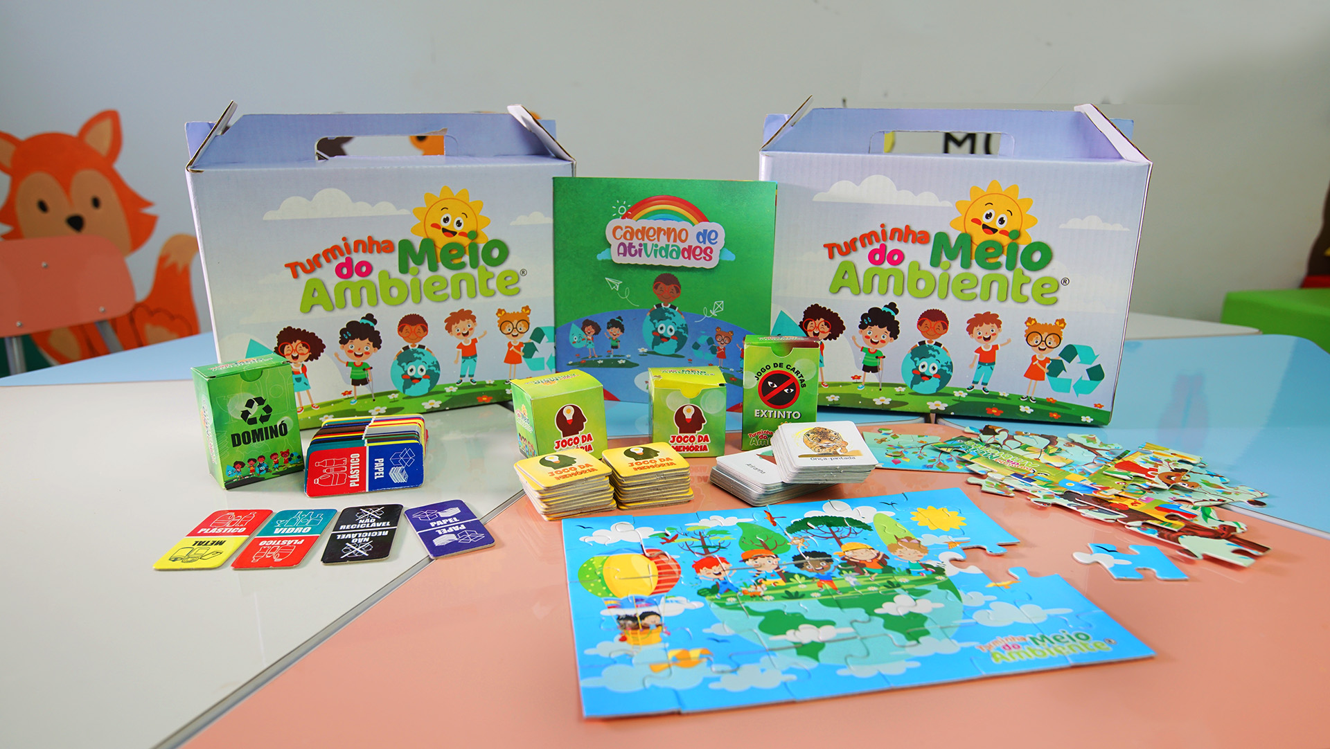 Maleta Turminha do Meio Ambiente - Kit de Atividades e Jogos Interativos sobre Educação Ambiental a crianças e adultos 